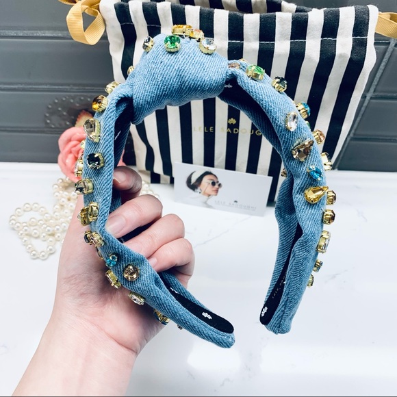 LELE SADOUGHI DENIM CANDY JEWELED HEADBAND main image 8